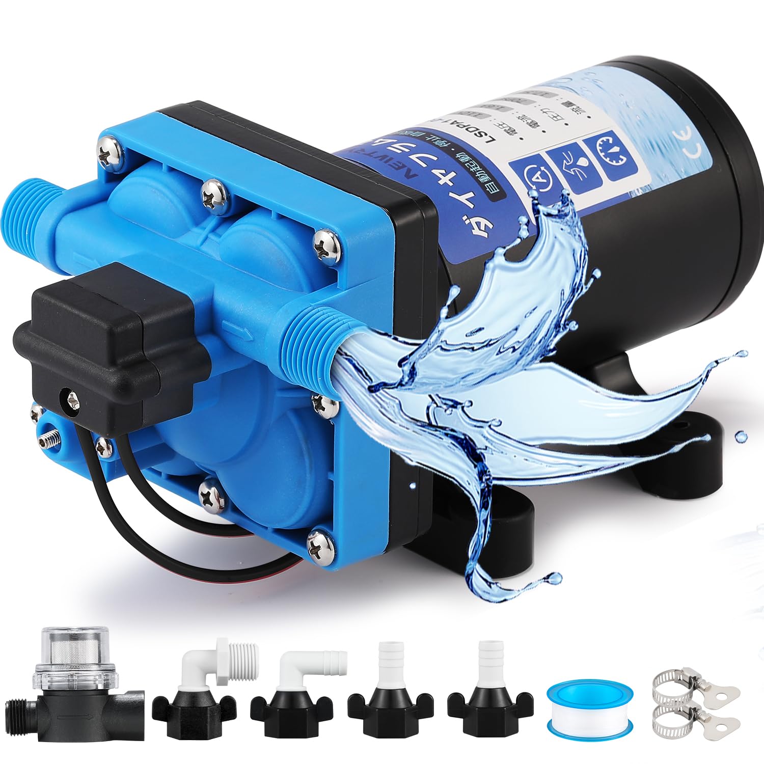 Amazon | NEWTRY ダイヤフラムポンプ 42シリーズ 給水 排水ポンプ 17.5